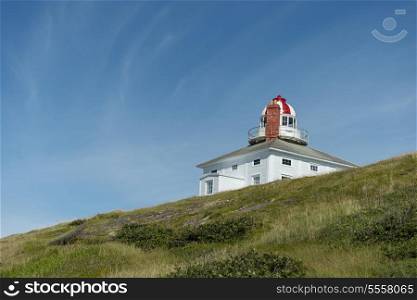 Lighthouse at coast, Cape Spear, St. John&rsquo;s, Newfoundland And Labrador, Canada