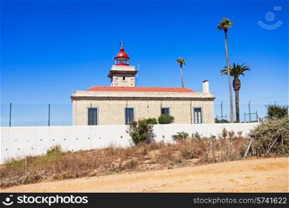 Lighthouse at Ponta da Piedade in Lagos, Algarve region in Portugal