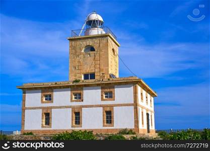 Lighthouse Faro of Nova Tabarca island in Alicante Spain