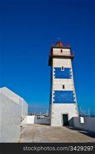Lighthouse. Lighthouse in the harbour of Cascais, Portugal