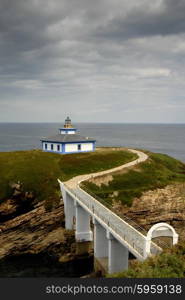 lighthouse of Ribadeo in the border of Galicia ans Asturias in Spain