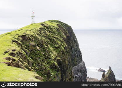 Lighthouse on Mykines Holmur