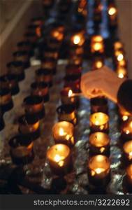 Lighting Prayer Candles