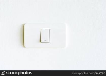 Lighting switch on white wall,modern light switch