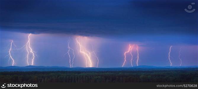 lightning storm at night