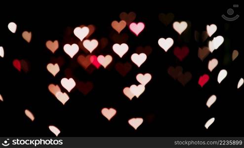 lights background with hearts
