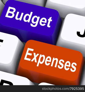 Like And Love Keys For Online Friend. Budget Expenses Keys Showing Company Accounts And Budgeting