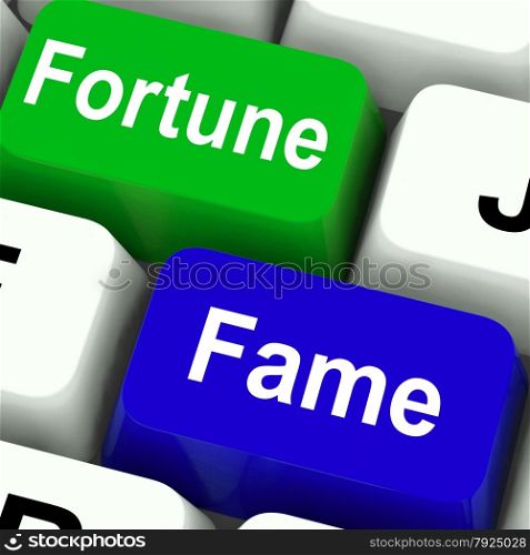 Like And Love Keys For Online Friend. Fortune Fame Keys Showing Wealth Or Publicity
