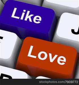 Like And Love Keys For Online Friend. Like And Love Keys On Keyboard For Online Friends