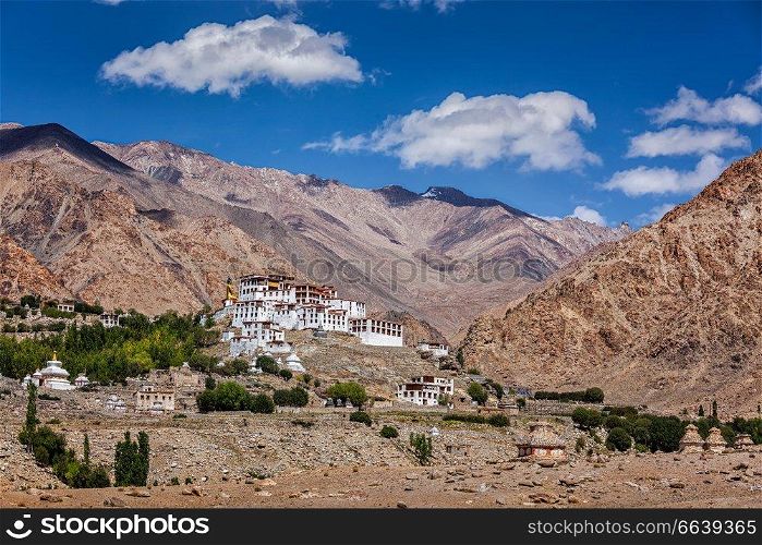 Likir Gompa Tibetan Buddhist monastery in Himalayas, Ladakh, Jammu and Kashmir, India. Likir Gompa Tibetan Buddhist monastery in Himalayas