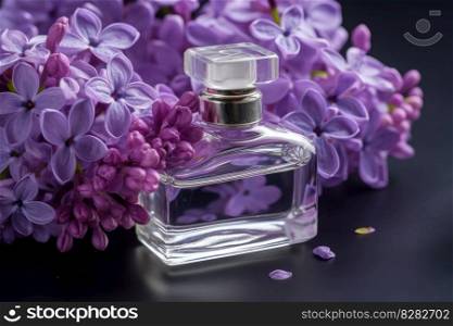 Lilac dramatic perfume. Spring garden. Generate Ai. Lilac dramatic perfume. Generate Ai