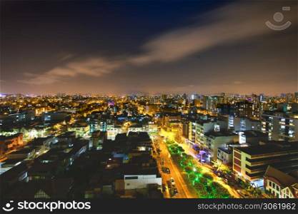 Lima capital of Peru in night view