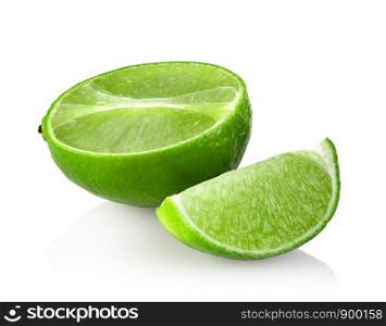 lime citrus fruit isolated on white background. lime citrus fruit