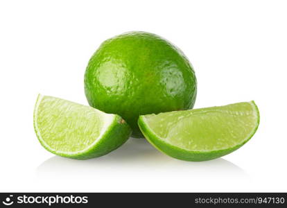 lime citrus fruit isolated on white background. lime citrus fruit