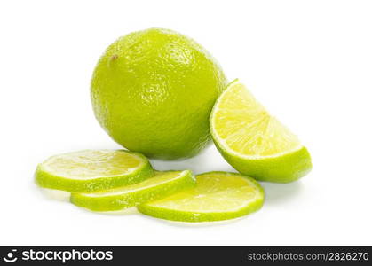 lime isolated on white background