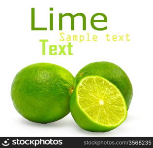 lime isolated on white background