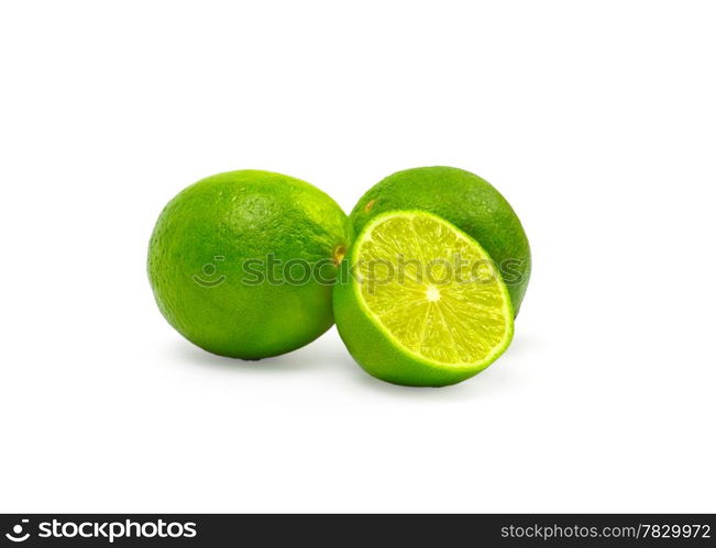 lime isolated on white background