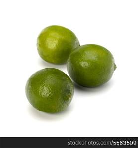 Lime isolated on white background close up