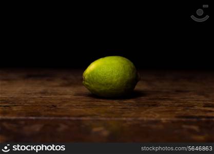 Lime on wooden surface
