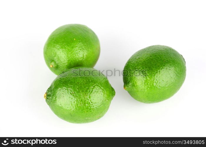 lime pile isolated on white background