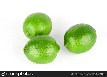 lime pile isolated on white background