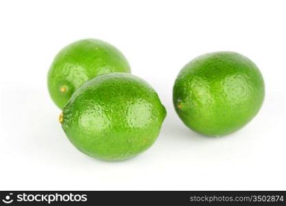 lime pile isolated on white background