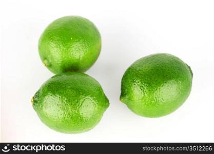 lime pile isolated on white background