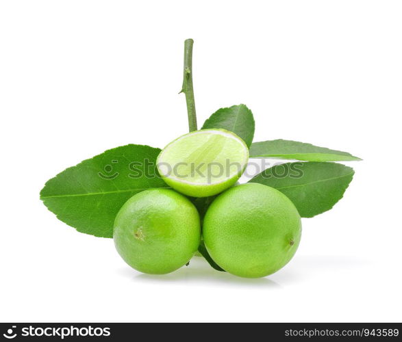 limes isolated on white