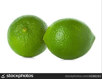 limes isolated on white background