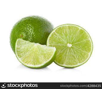 limes isolated on white background