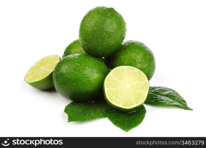 limes pile isolated on white