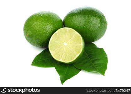 limes pile isolated on white