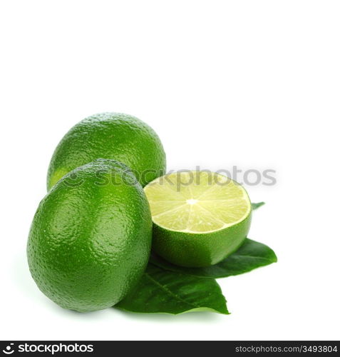 limes pile isolated on white