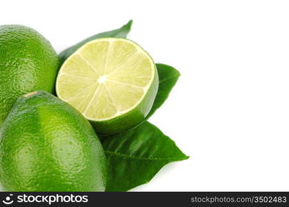 limes pile isolated on white