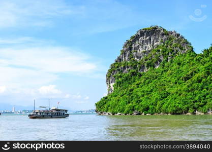 Limestone rocks in Halong Bay, Vietnam