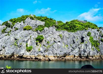 Limestone rocks in Halong Bay, Vietnam