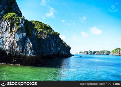 Limestone rocks in Halong Bay, Vietnam