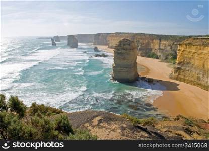 Limestone stacks on the shoreline in Southern Victoria, is one of Australia&rsquo;s premier tourist attractions