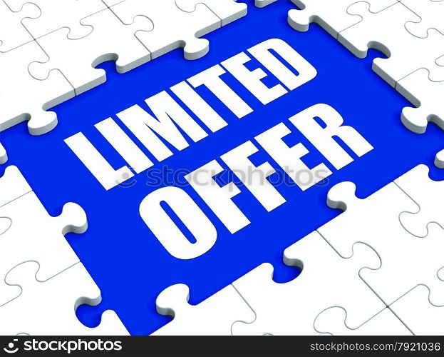 . Limited Offer Puzzle Showing Deadline Product Promotion