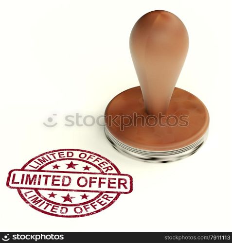 Limited Offer Stamp Showing Product Promotion. Limited Offer Stamp Shows Product Promotion