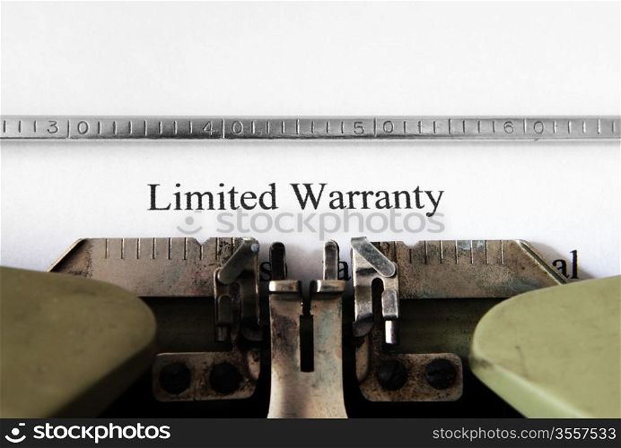 Limited warranty form