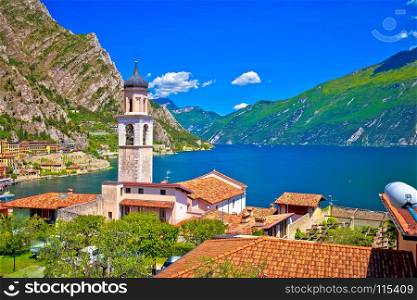 Limone sul Garda waterfront and lake view, Lombardy region of Italy