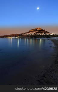 Lindos sunset in Rhodes Island