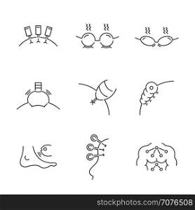 line icons Set of Alternative Medicine, Chinese Medicine Icons
