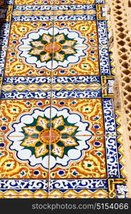 line in morocco africa old tile and colorated floor ceramic abstract