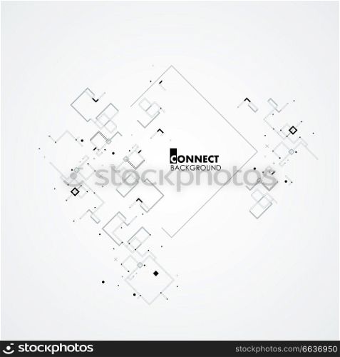 Line, square, circle elements. Style geometric pattern. Modern vector background with space for text.. Line, square, circle elements