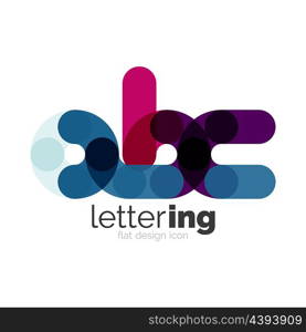 Linear business logo letter. Letter logo business linear icon on white background. Alphabet initial letters company name concept. Flat thin line segments connected to each other