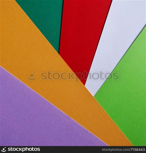 lines and shapes with colorful papers textured, abstract background
