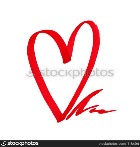 Lines marker heart Valentine?s day red love