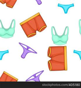 Lingerie pattern. Cartoon illustration of lingerie vector pattern for web. Lingerie pattern, cartoon style